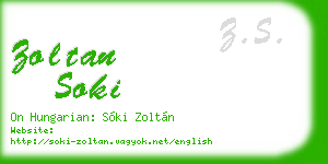 zoltan soki business card