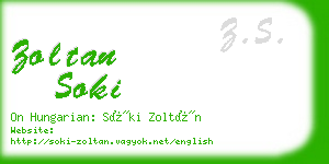 zoltan soki business card